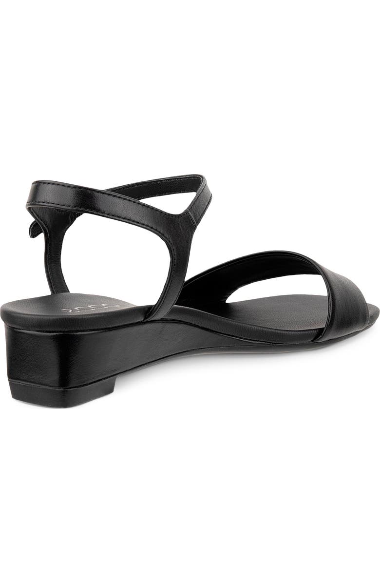ECCO Astrid Ankle Strap Wedge Sandal, Alternate, color, Black