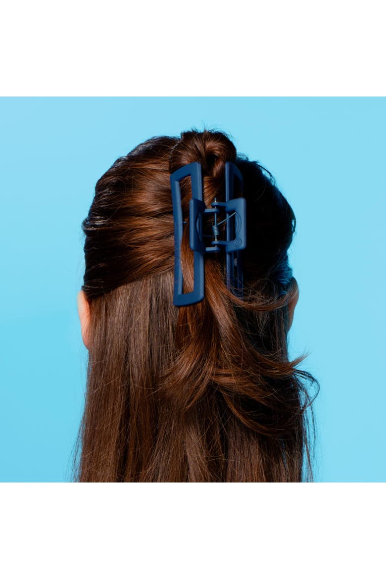 Thin Rectangle Claw Clip, Alternate, color, Brown