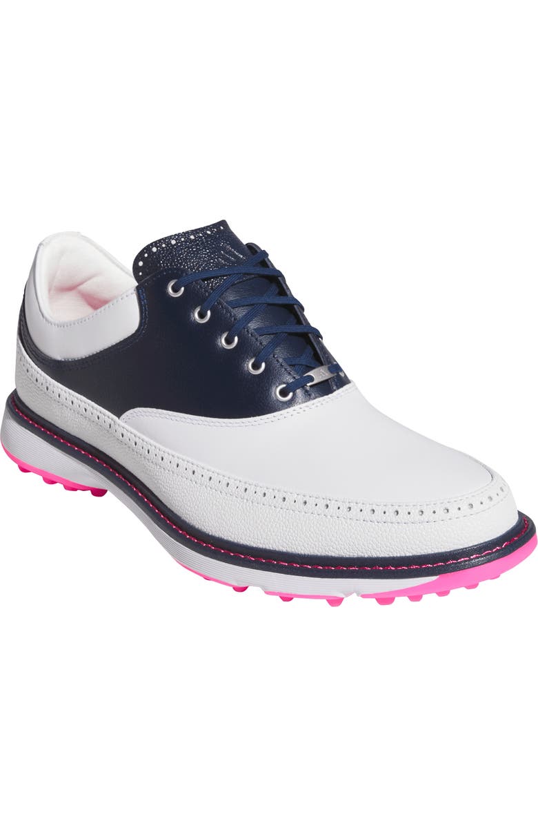 adidas MC80 Spikeless Golf Shoe, Main, color, White/ Navy/ Pink