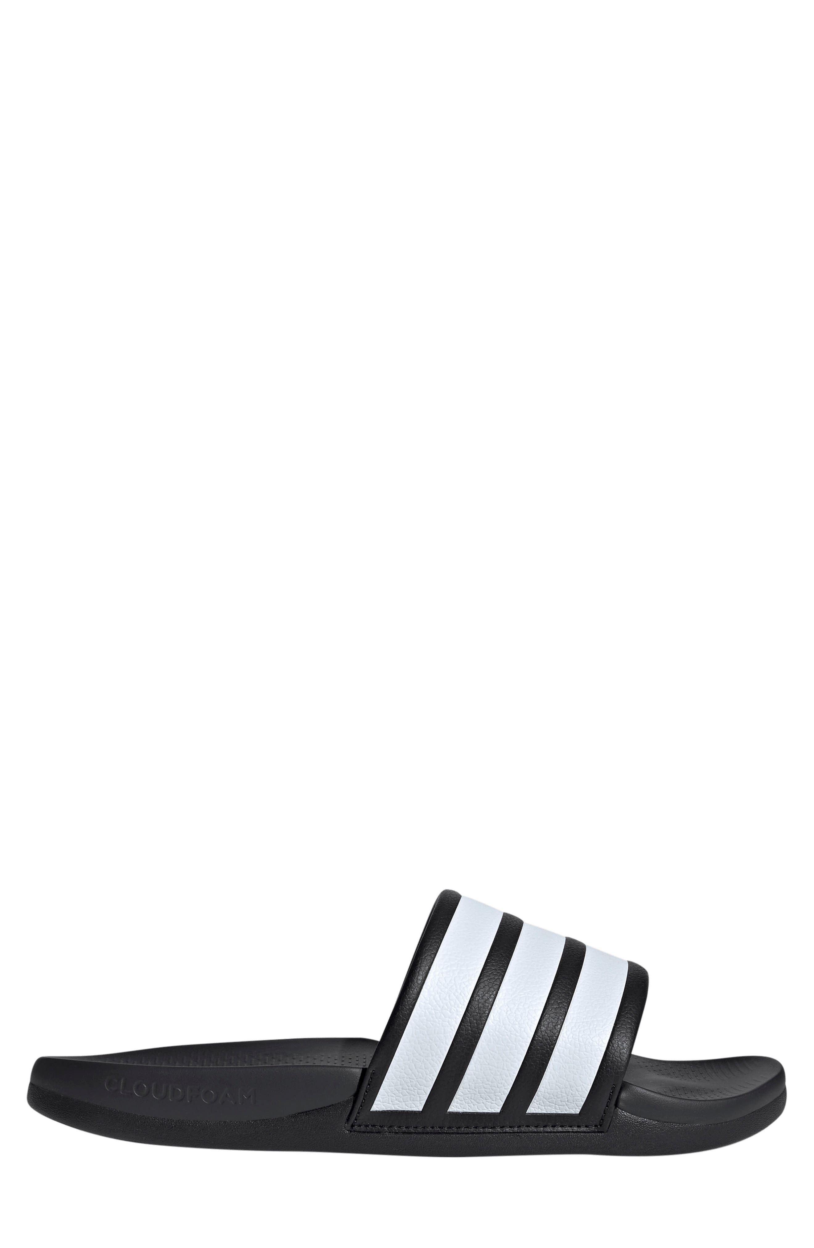 Gender Inclusive Adilette Comfort 2.0 Slide Sandal, Alternate, color, CORE BLACK/ FTWR WHITE/ CARBON