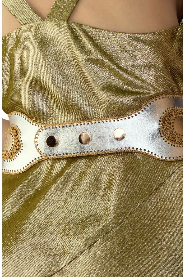Metallic Vegan Leather Belt, Alternate, color, Gold