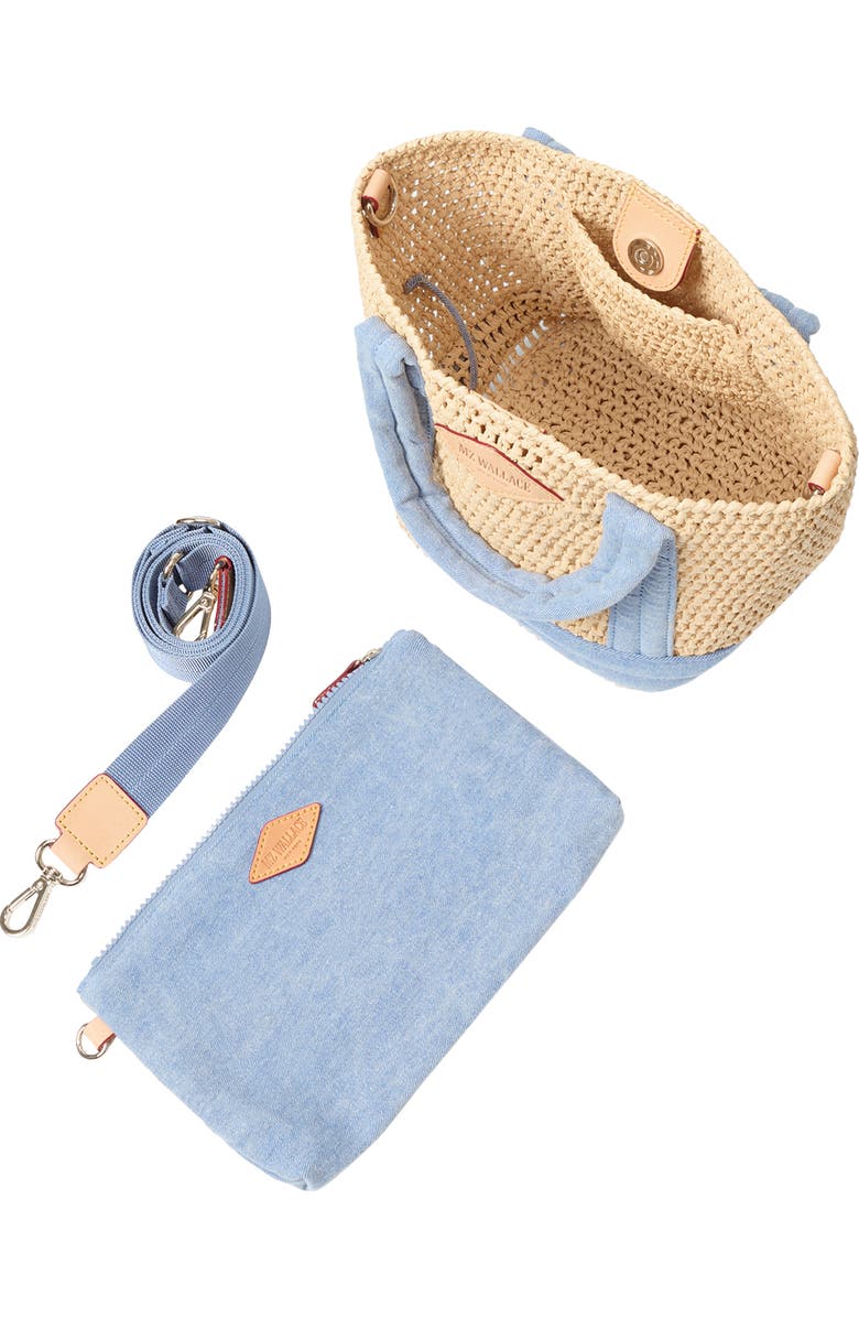 MZ Wallace Mini Crochet Tote, Alternate, color, Crochet/True Light Denim