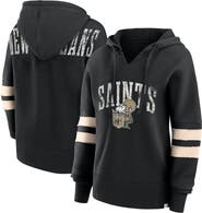 FANATICS Women's Fanatics Branded Black New Orleans Saints Bold Move Dolman V-Neck Pullover Hoodie