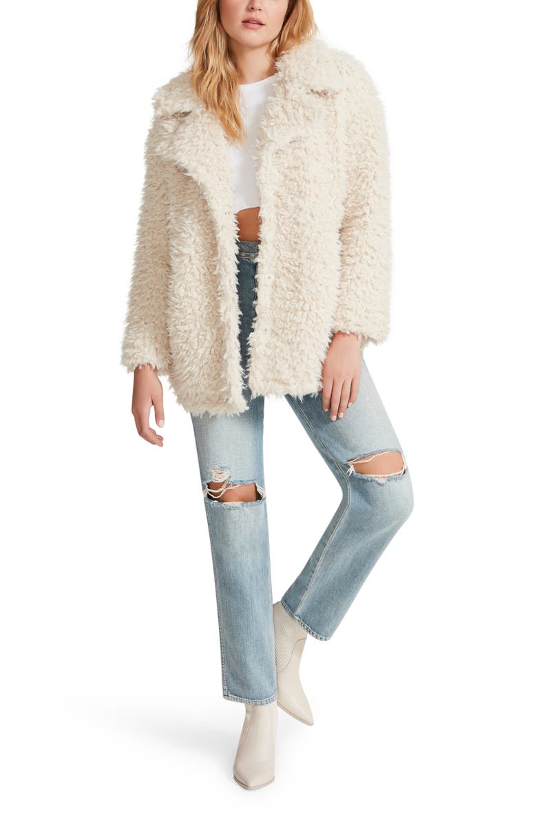 BB Dakota by Steve Madden BB Dakota What's the Fuzz About Coat, Alternate, color,