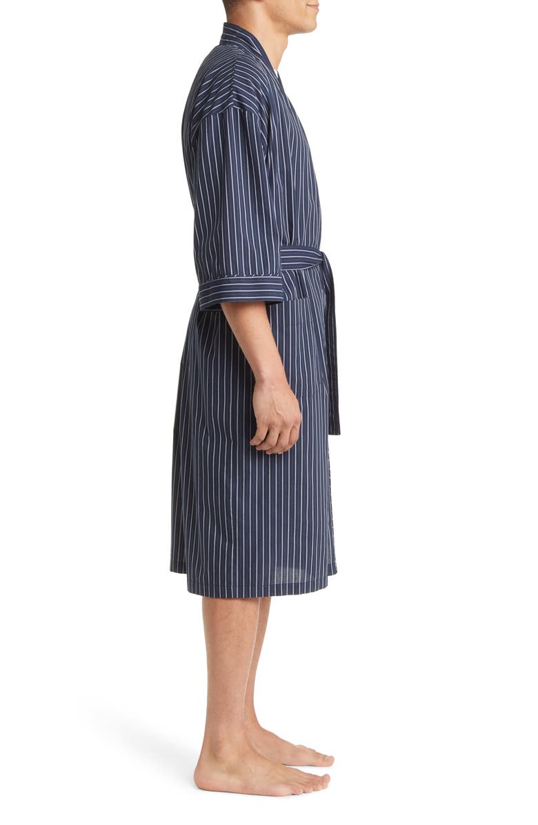 Majestic International Sunset Blues Stripe Robe, Alternate, color, Dark Navy