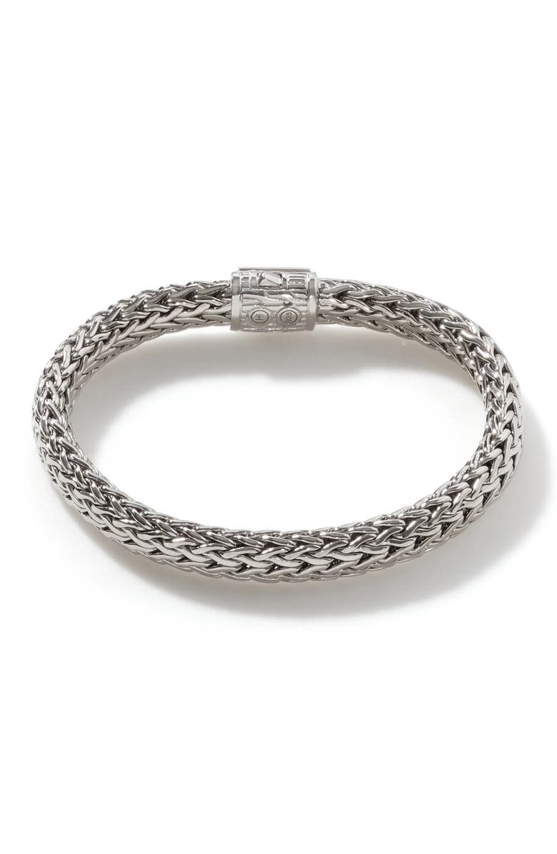 John Hardy Icon Bracelet, Sterling Silver, Diamonds, 7.5MM, Alternate, color, Silver/ Diamonds