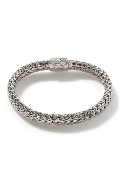 John Hardy Icon Bracelet, Sterling Silver, Diamonds, 7.5mm In Silver