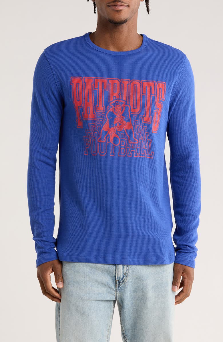 Junk Food New England Patriots Long Sleeve Thermal T-Shirt, Main, color, Liberty