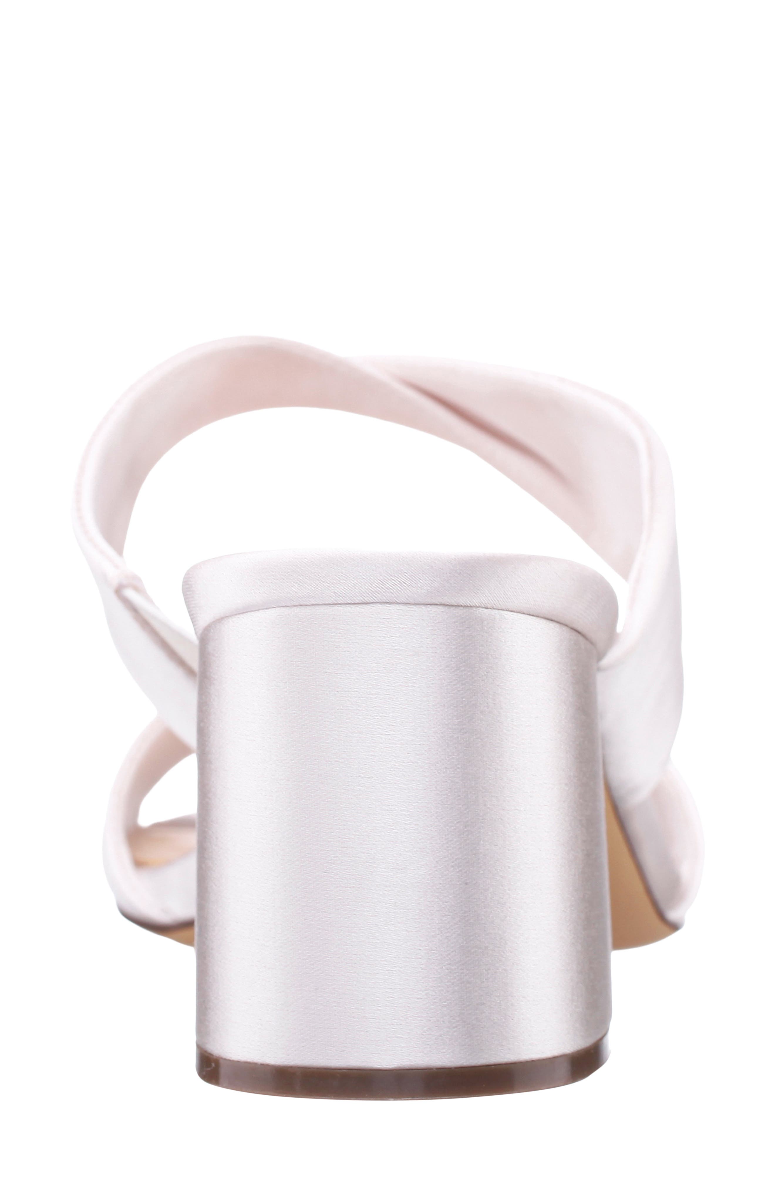 Nina Bassie Block Heel Slide Sandal, Alternate, color, Ivory