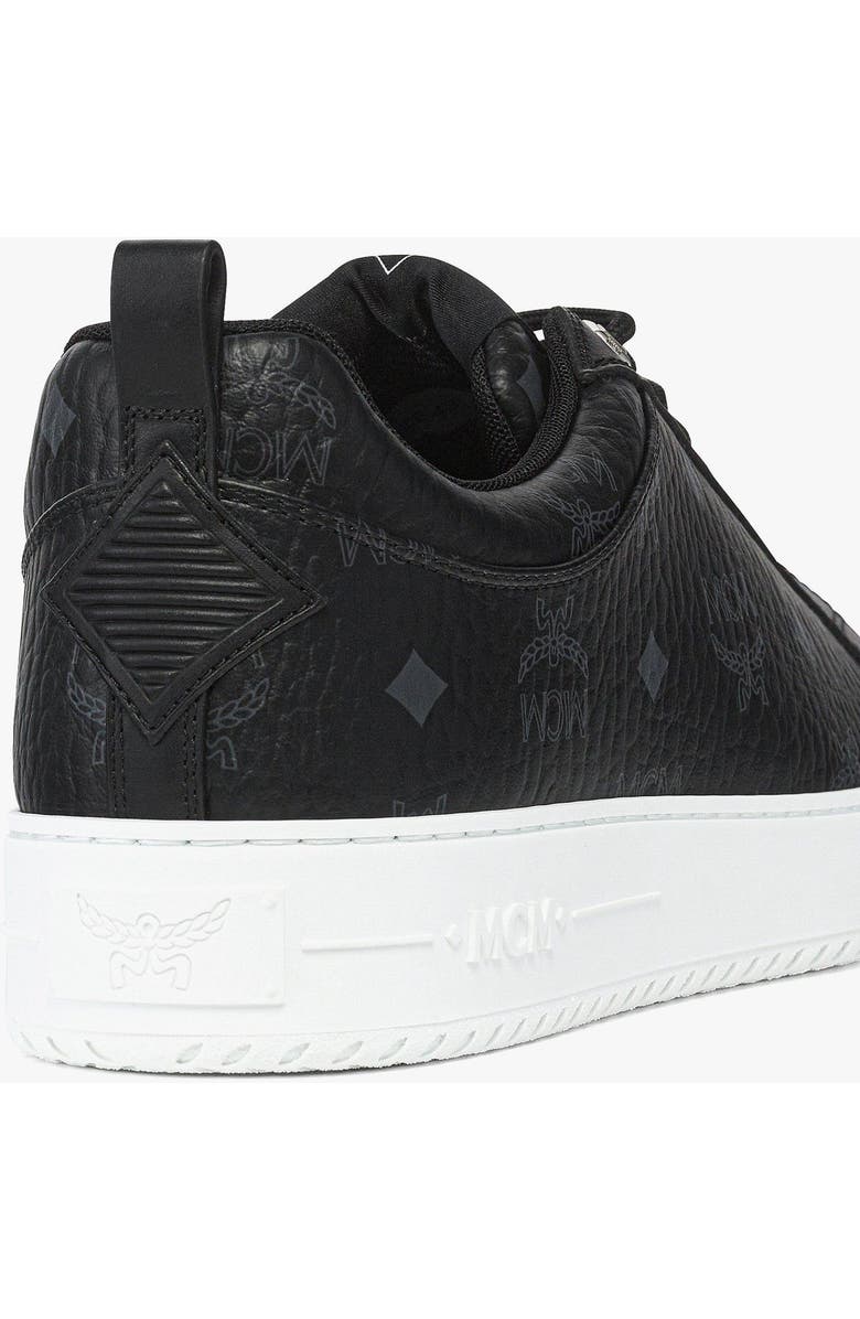 MCM Neo Terrain Lo Sneakers in Visetos, Alternate, color, Black