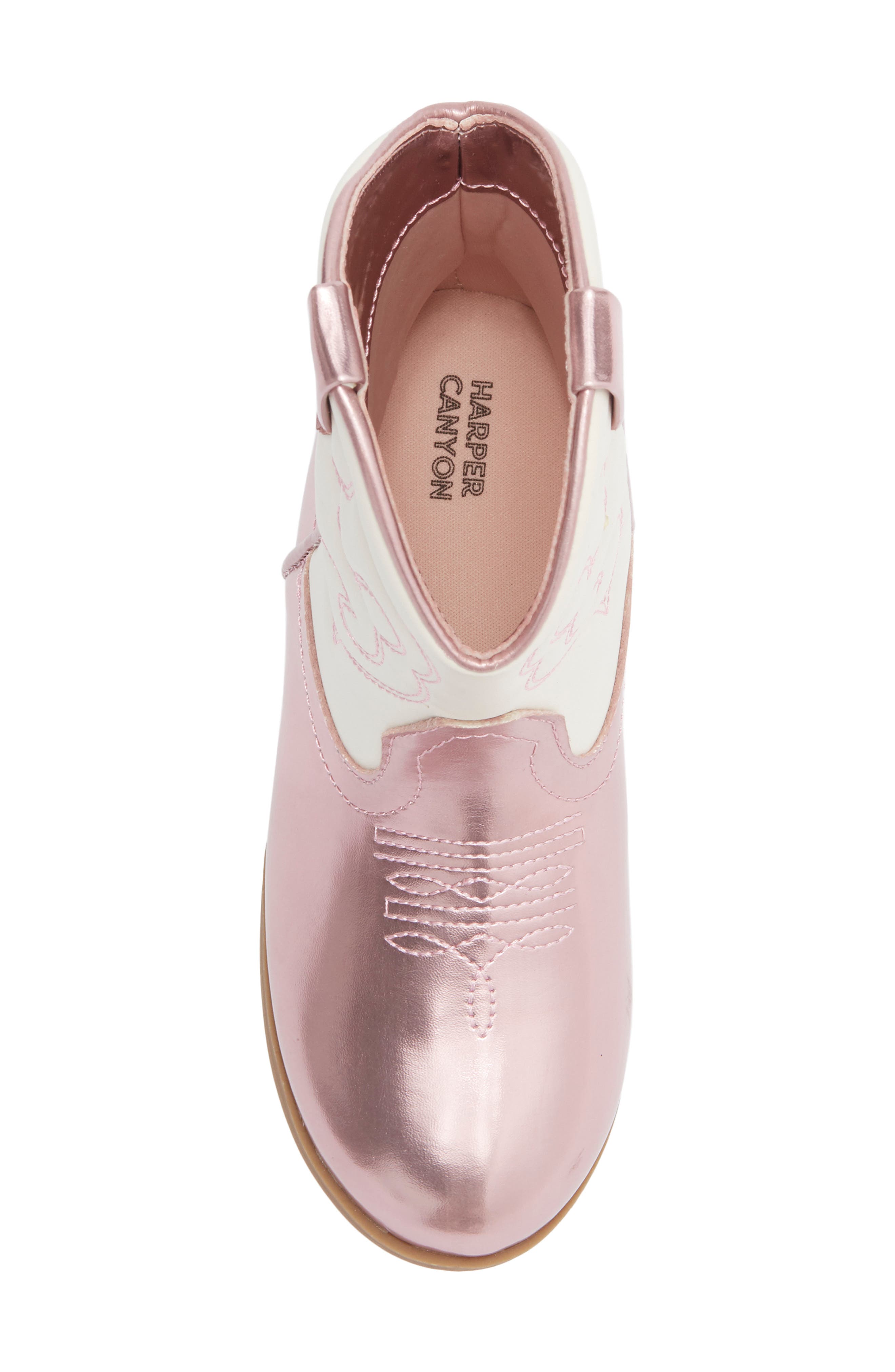 Harper Canyon Kids' Gabriela Western Boot, Alternate, color, Pink Metallic