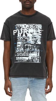 PURPLE BRAND Textured Inside Out Graphic T-Shirt