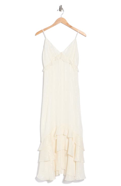Esmeralda Metallic Chiffon Maxi Dress