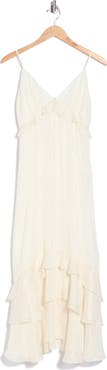 CAMI NYC Esmeralda Metallic Chiffon Maxi Dress