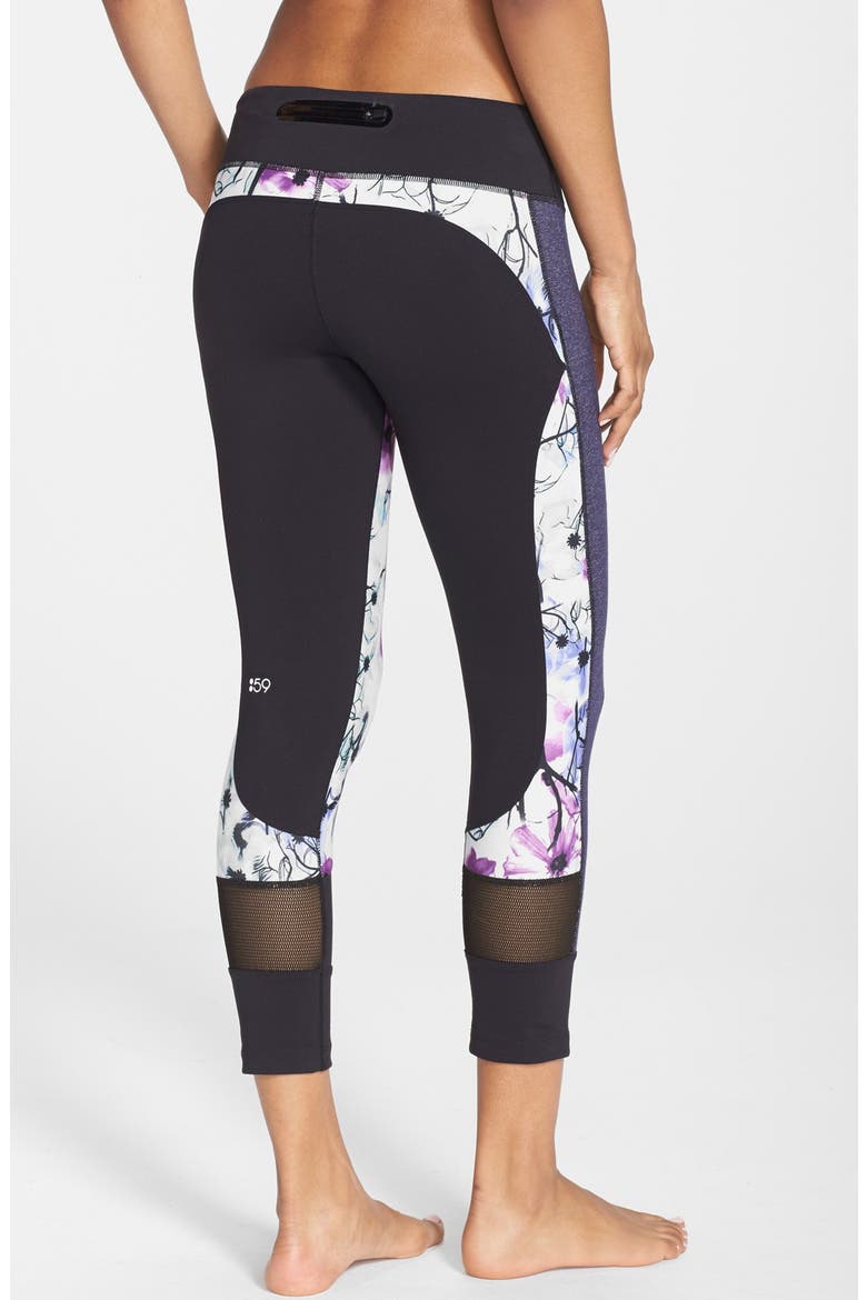 'Nova Reef' Capris, Alternate, color, BLOOM/ BLACK/ BLUE