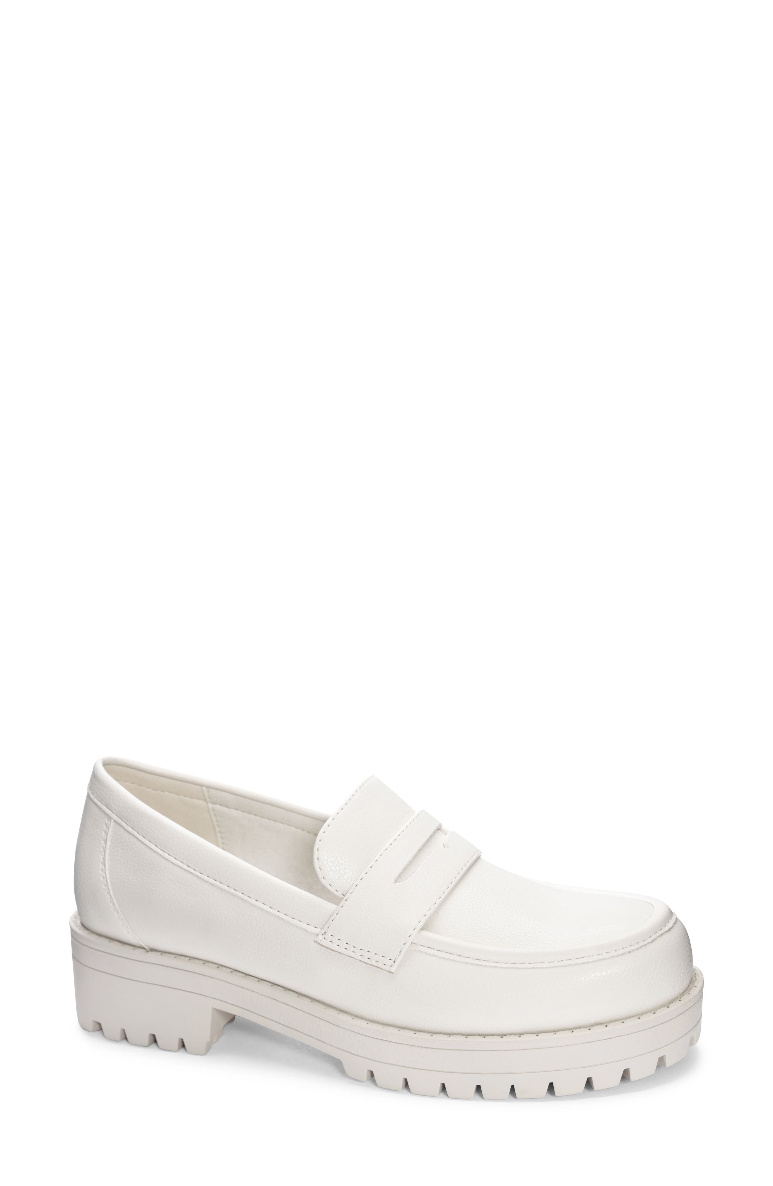 Dirty Laundry Voidz Platform Penny Loafer in Bone