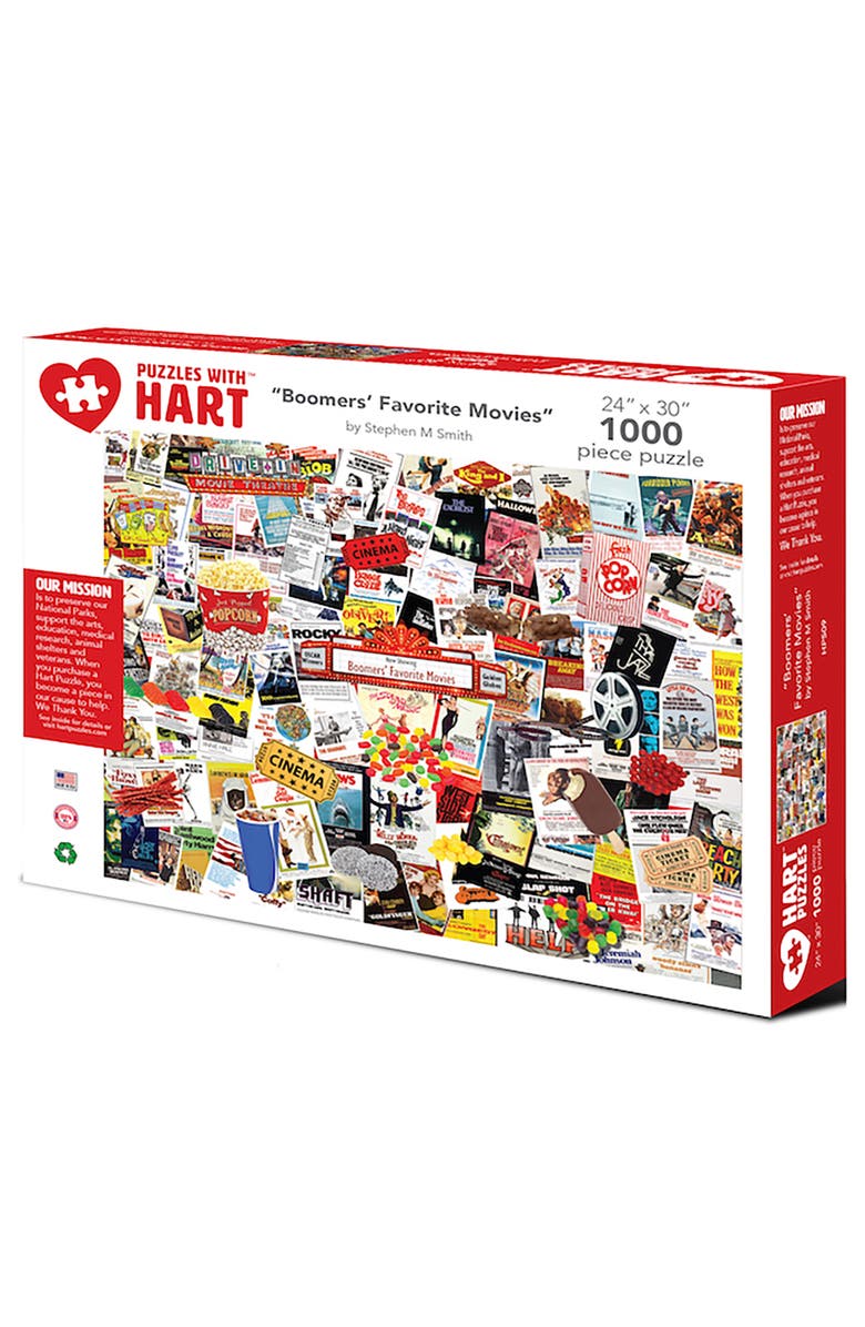 Hart Puzzles Boomers
Favorite Movies by Steve Smith, 24" x 30", 1000 Piece Puzzle, Main, color, Multicolored