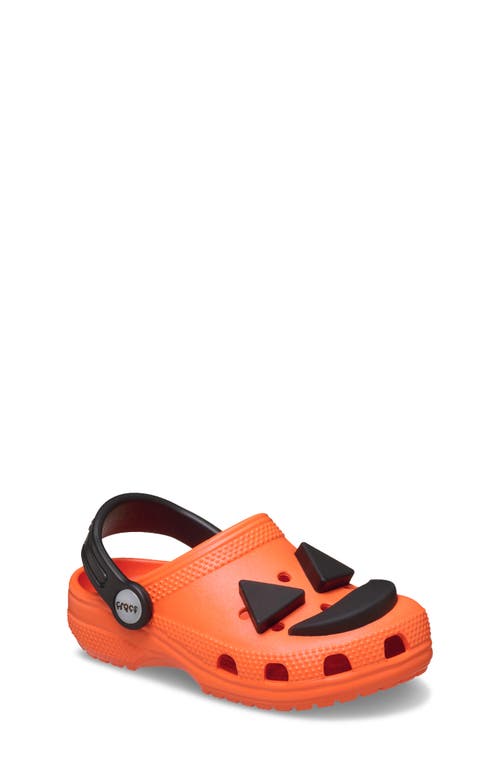 Crocs Kids' Classic Jack O' Lantern Lights Clog In Red
