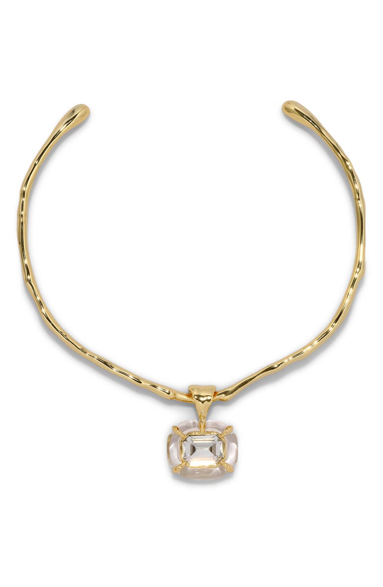 Alexis Bittar Liquid Lucite<sup>®</sup> Crystal Collar Necklace, Alternate, color, Gold/ Lucite