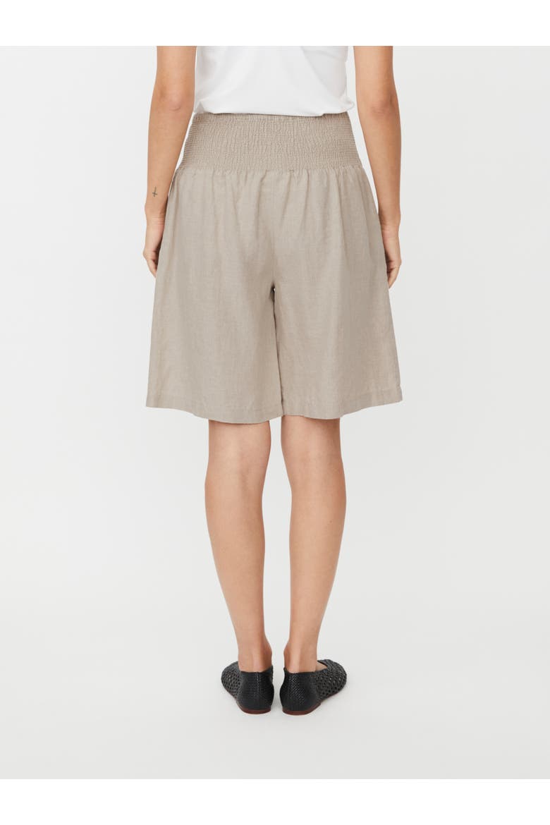 Mapinja Smock Waist Linen Shorts, Alternate, color, Natural