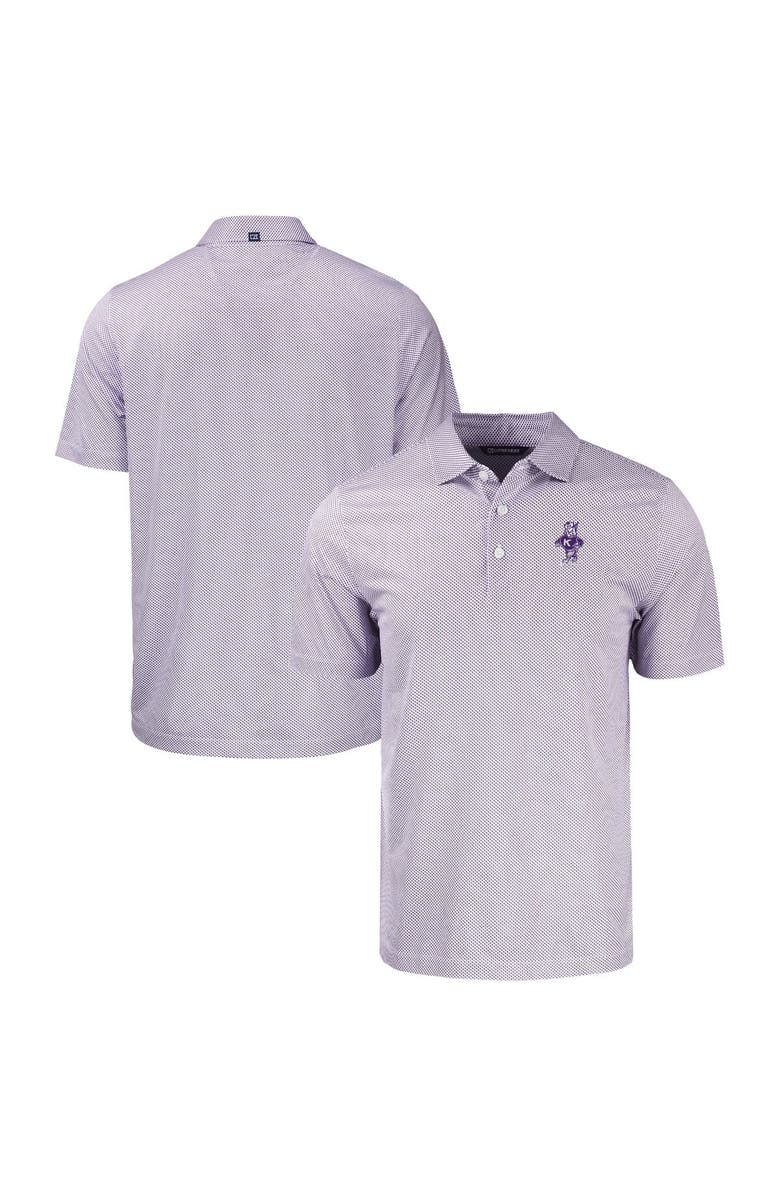 Cutter & Buck Men's Cutter & Buck  White Kansas State Wildcats Vault Pike Eco Symmetry Print Stretch Recycled Polo, Main, color, 
