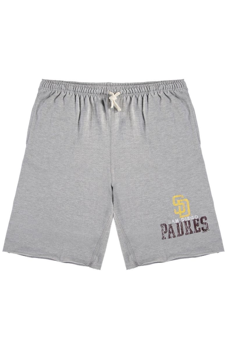 PROFILE Men's Heathered Gray San Diego Padres Big & Tall French Terry Shorts, Main, color, Heather Gray