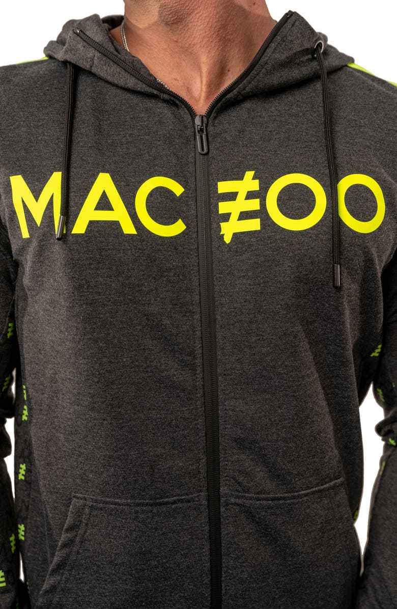Maceoo Monogram Cotton Blend Logo Zip Hoodie, Alternate, color,