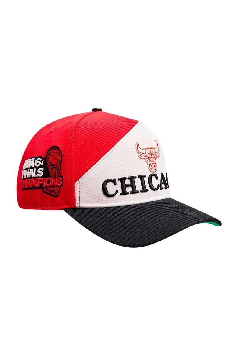 Men's Pro Standard Red/Black Chicago Bulls Pinch Chevron Adjustable Hat, Main, color, Red