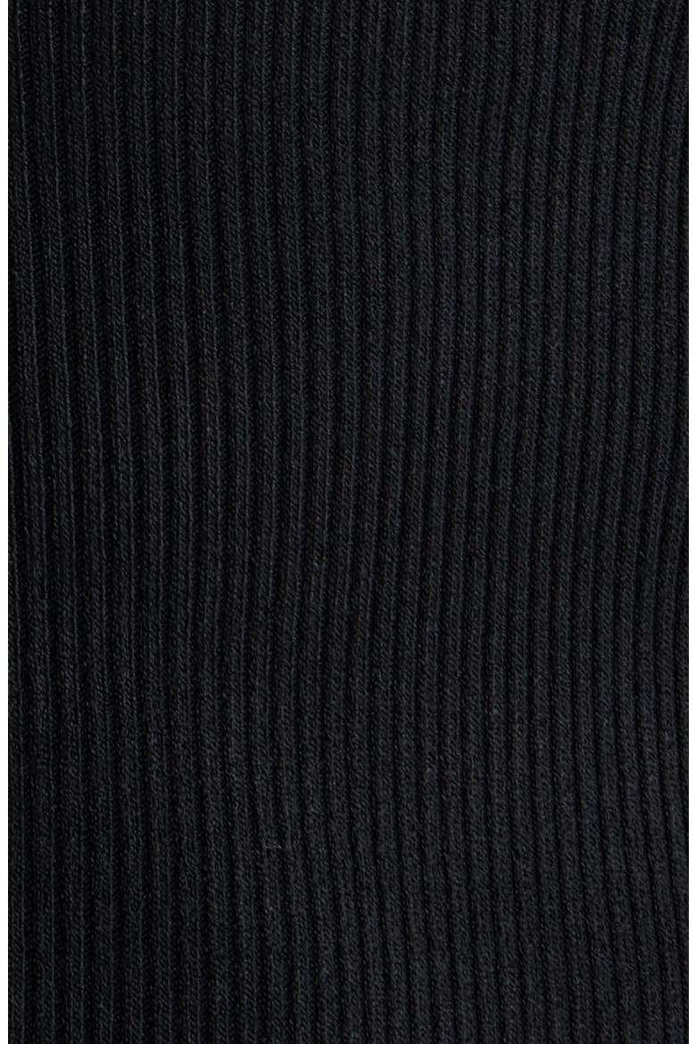 Striped Henley Sweater Dress, Alternate, color, BLACK