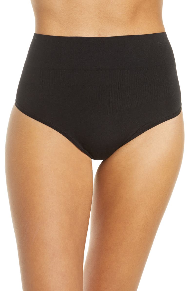 Yummie Liliana Mid Waist Shaping Thong, Main, color, 