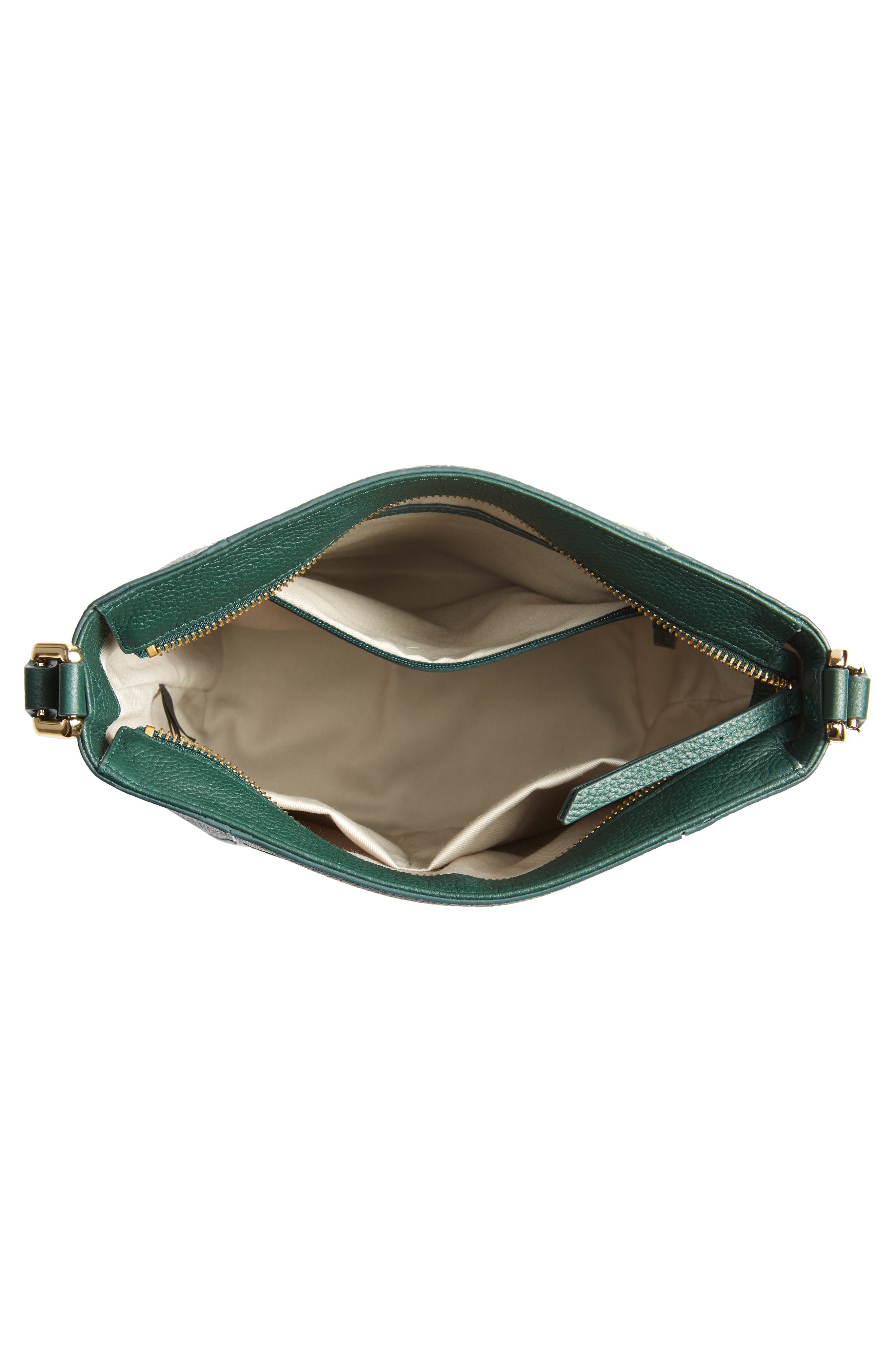 Loraine Leather Bucket Bag, Alternate, color, GREEN EVERGREEN