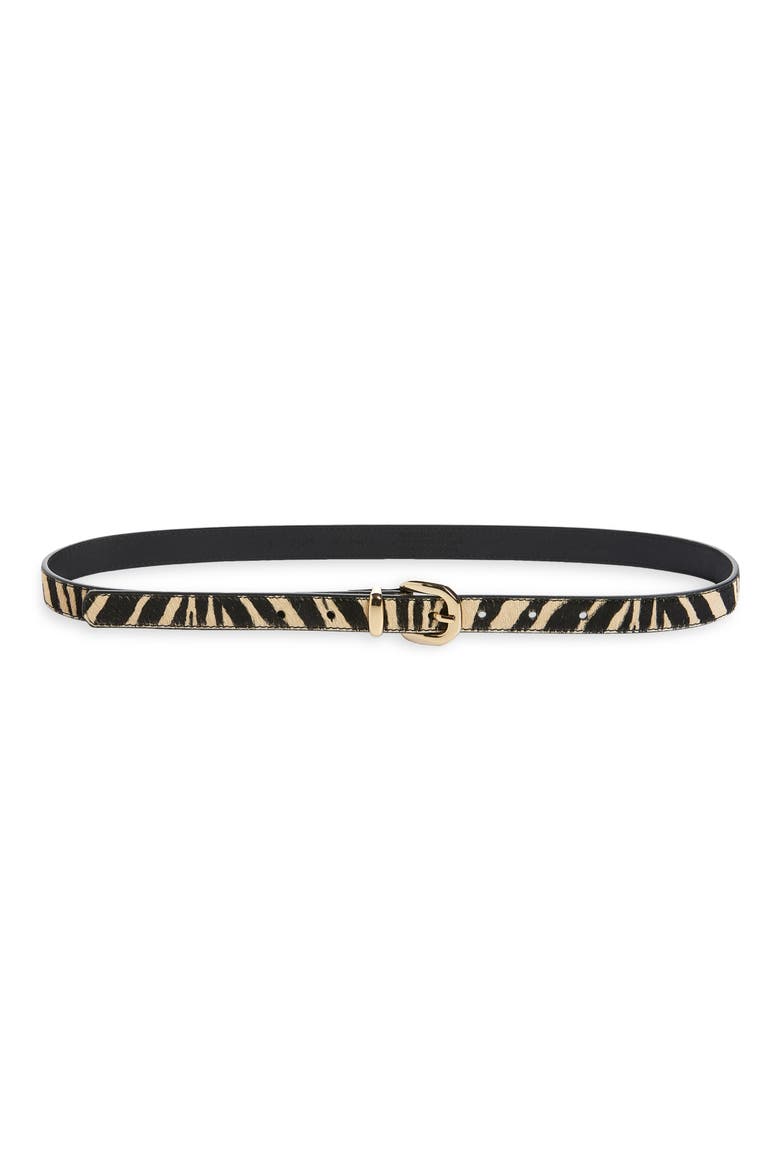 Genuine Calf Hair Western Belt, Main, color, ESPRESSO BEAN MULTI