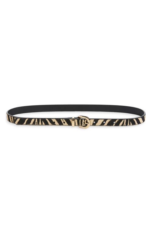 Madewell Genuine Calf Hair Western Belt in Espresso Bean Multi at Nordstrom, Size Medium