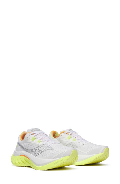 Saucony Endorphin Speed 4 Running Shoe In White/sunny