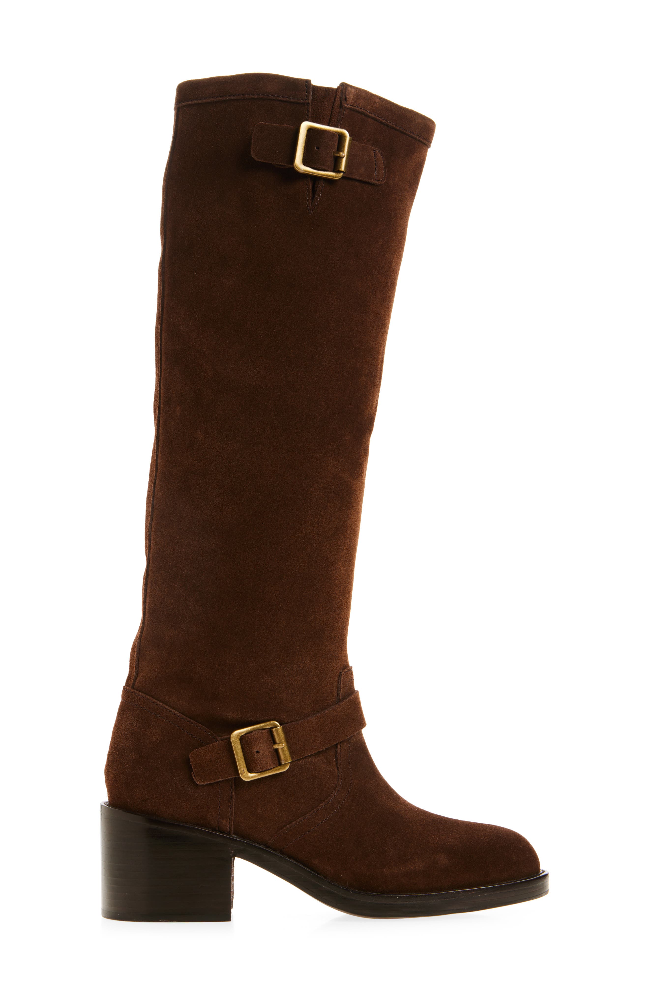 Jeffrey Campbell Appalachia Knee High Boot, Alternate, color, Brown Suede