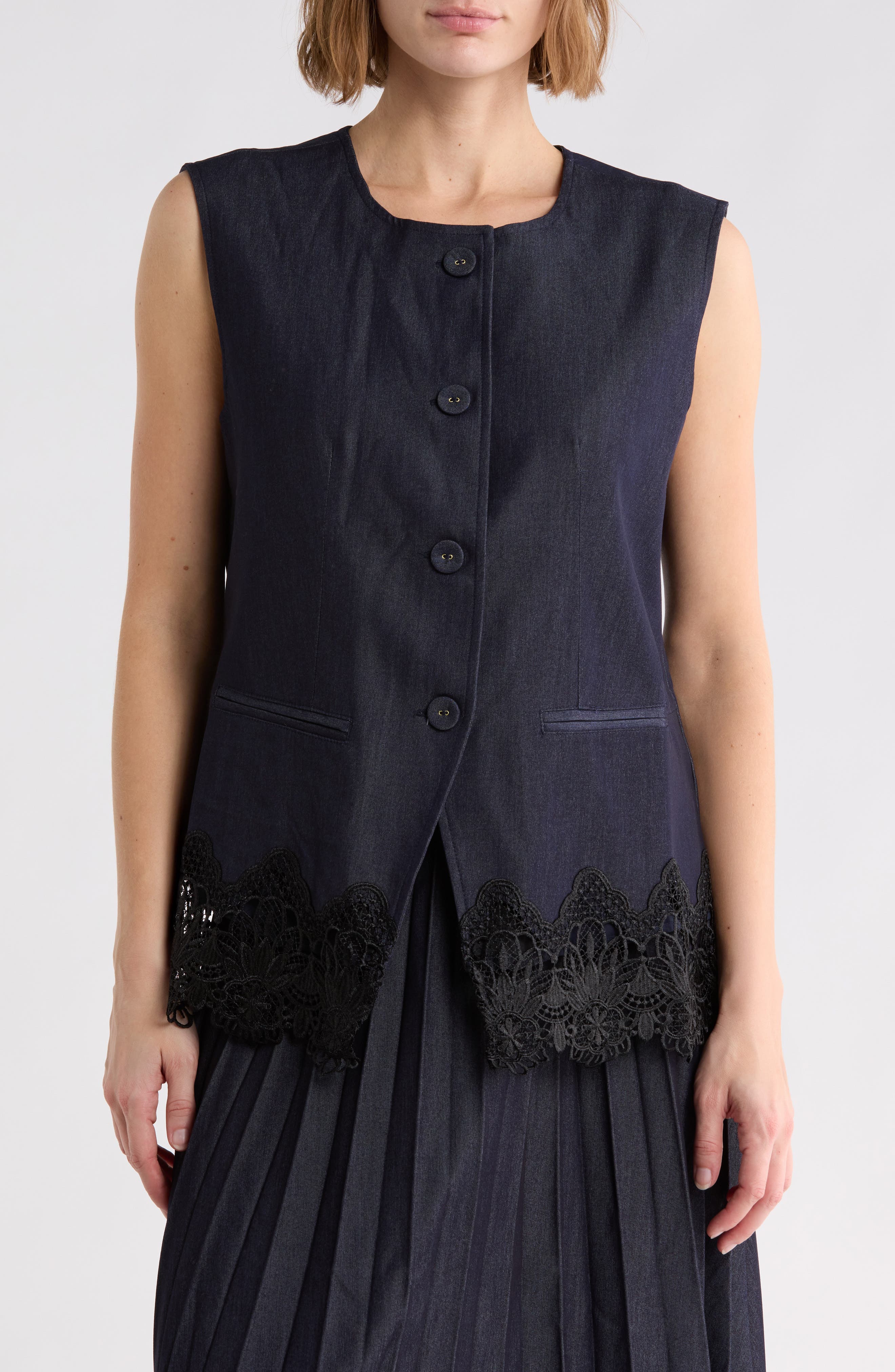 Lace Trim Vest