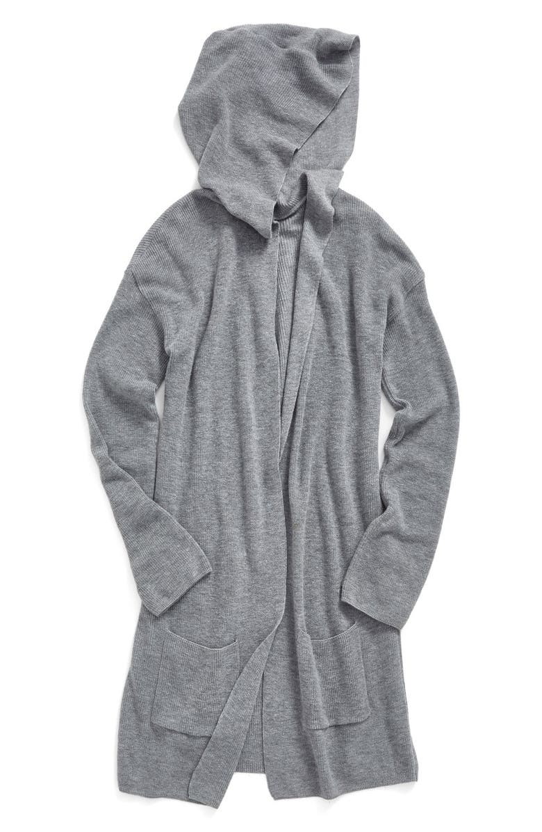 Treasure & Bond Treasure&Bond Rib Knit Hooded Duster, Main, color,