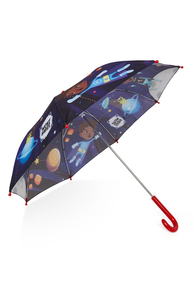 Woke Babies Kids' Superheroes in Space Umbrella, Alternate, color, 