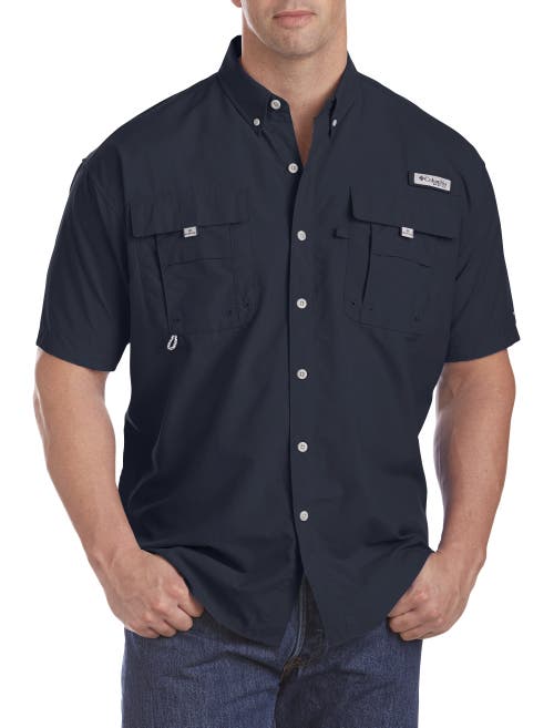 Columbia Big & Tall PFG Bahama II Short-Sleeve Sport Shirt in Collegiate Navy  product