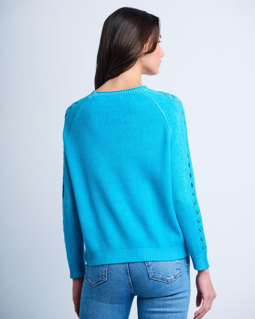 Lisa Todd Neon Lights Cotton Sweater In Blue