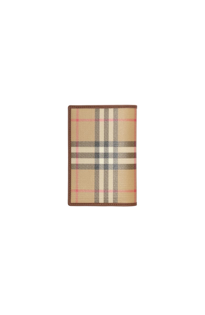 Burberry Check Folding Card Case, Alternate, color, Archive Beige