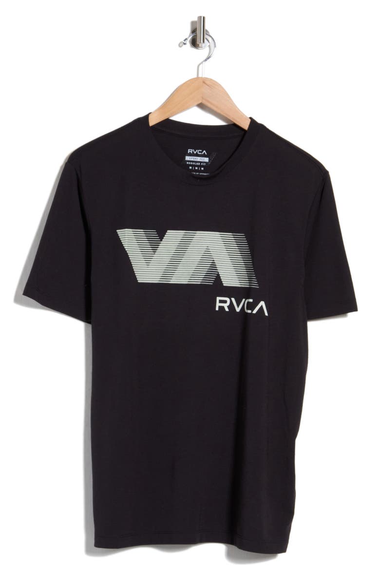 VA Blur Graphic T-Shirt, Main, color, BLACK