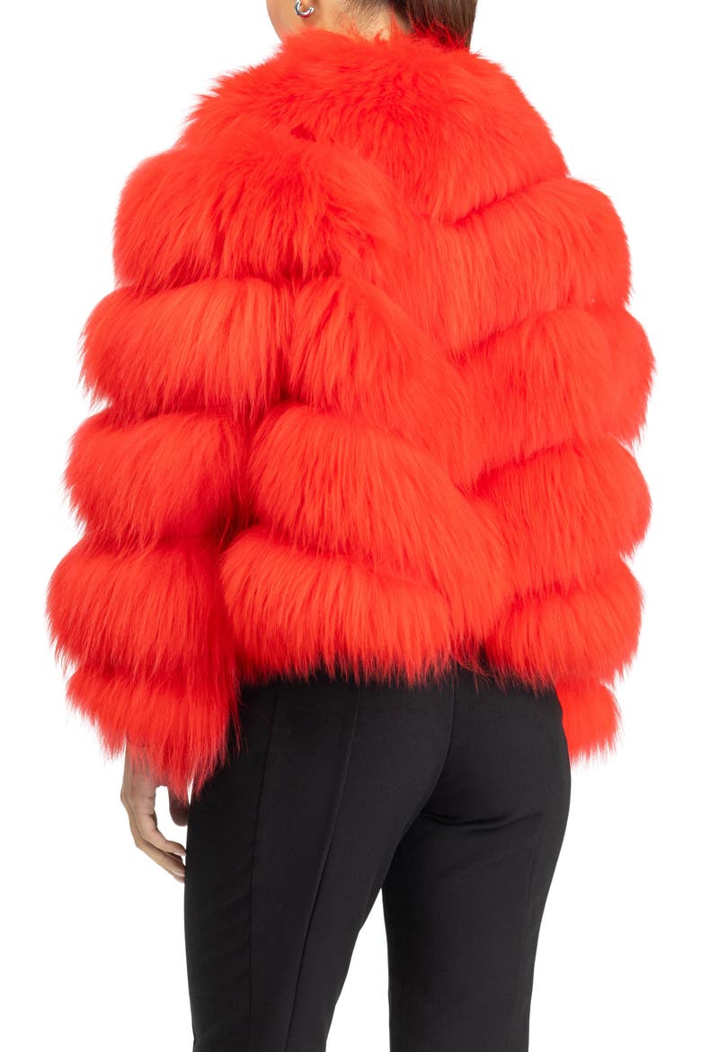 Genuine Shearling Jacket, Alternate, color, RED