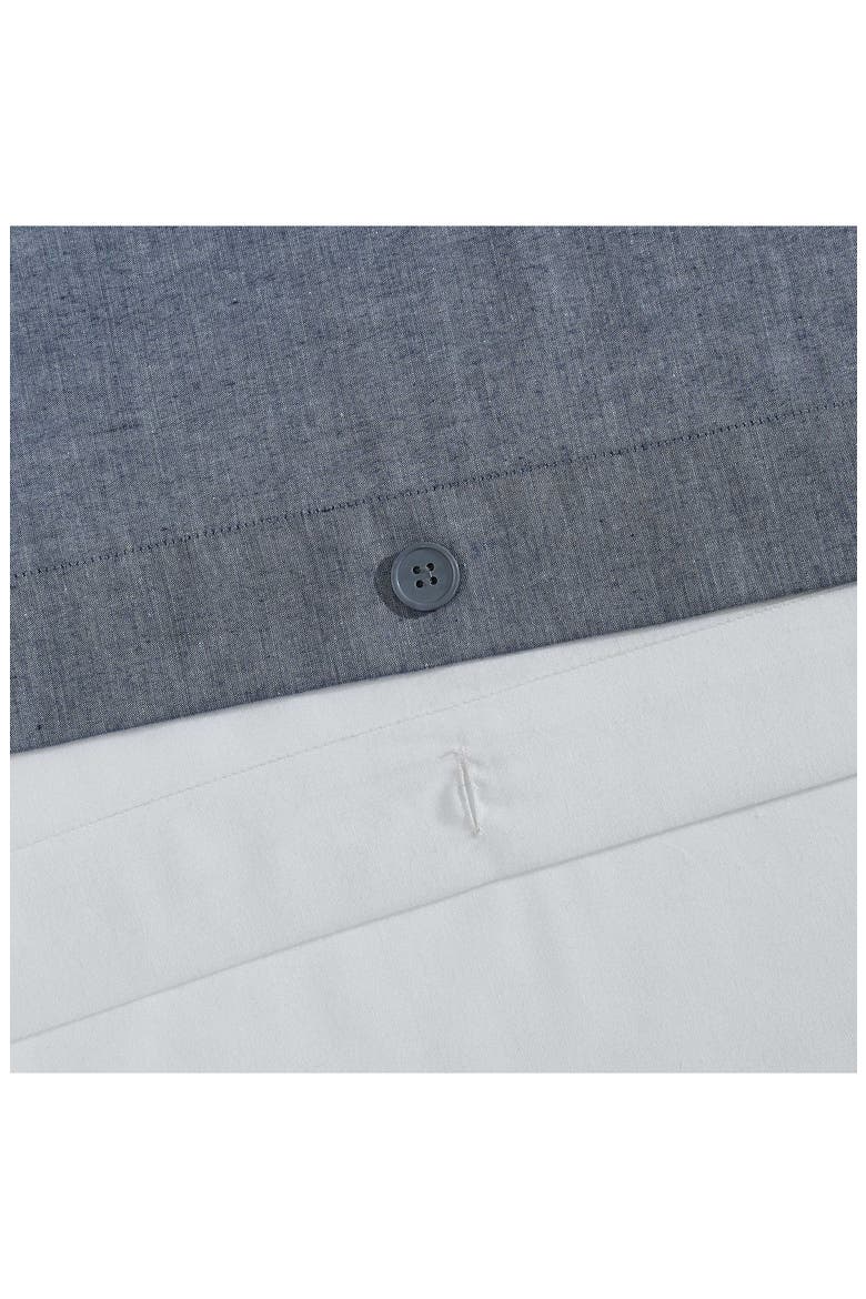 Chambray Handkerchief Duvet Cover & Shams Set, Alternate, color, LIGHT / MEDIUM BLUE