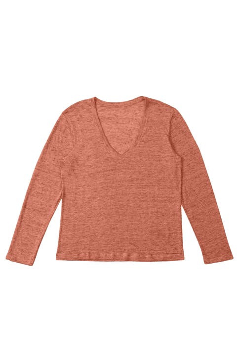 Long Sleeve Linen T-Shirt