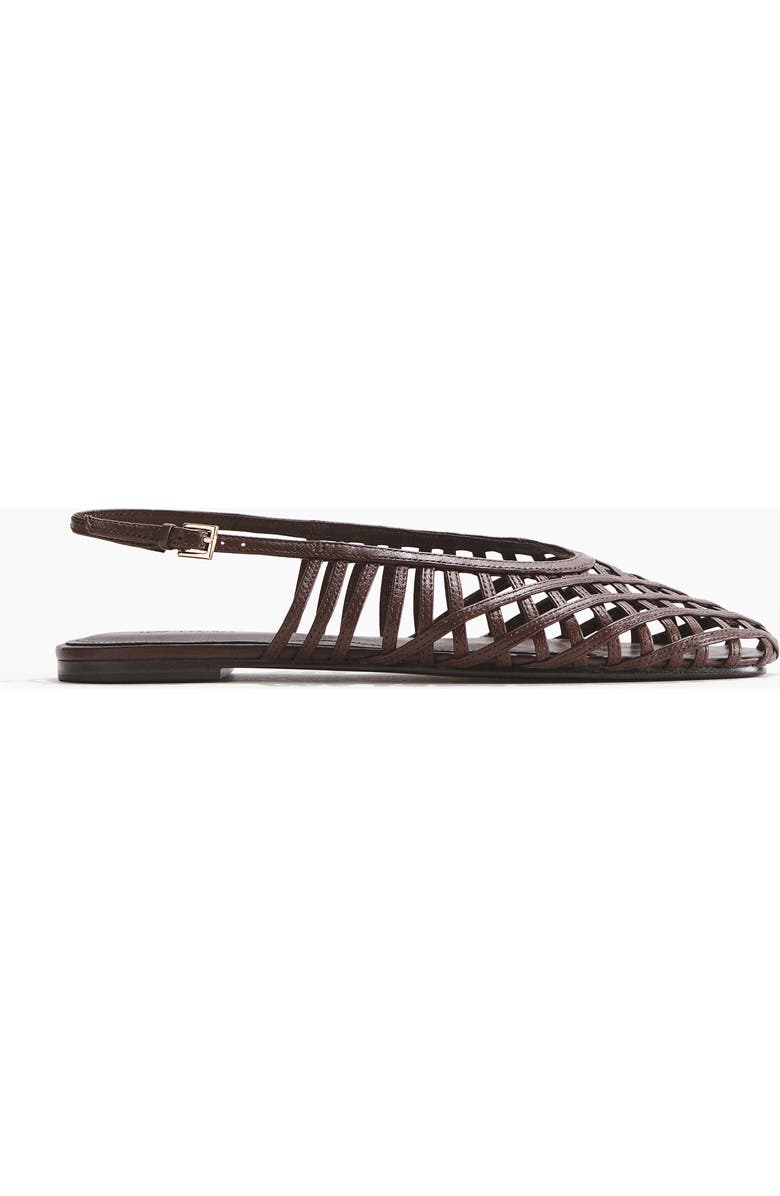 H&M Leather Slingbacks, Alternate, color, Dark Brown