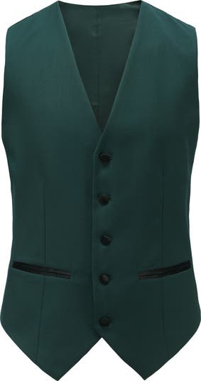 Slim Fit Satin Peak Lapel 3-Piece Suit