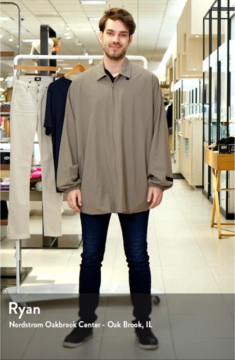 Oversize Stretch Nylon Zip Jacket, sales video thumbnail