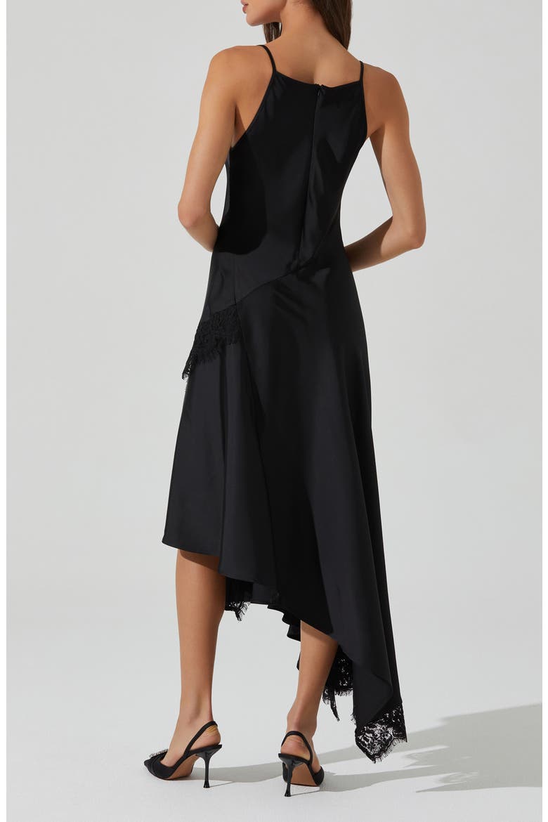 Ione Asymmetric Dress, Alternate, color, BLACK