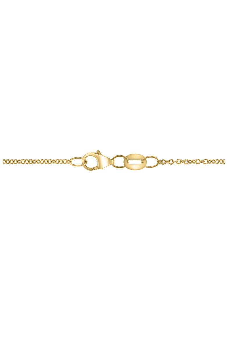 14K Gold Plated Sterling Silver Diamond Flower Pendant Necklace, Alternate, color, GOLD